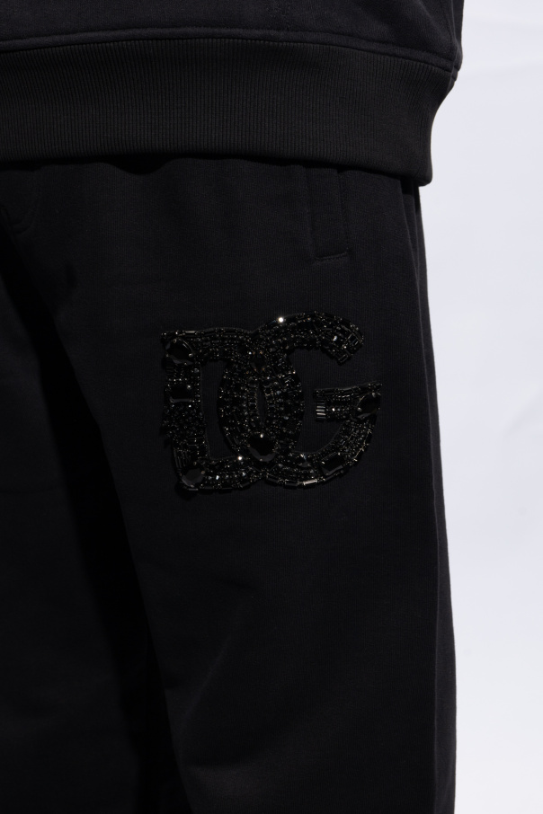 Dolce & Gabbana Blue Logo Cotton Jogger Sweatpants Pants
